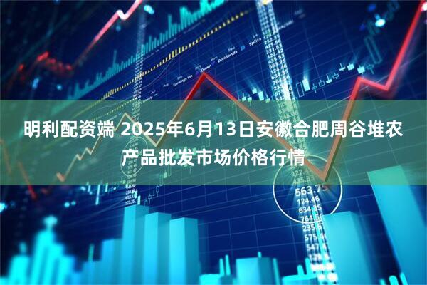 明利配资端 2025年6月13日安徽合肥周谷堆农产品批发市场价格行情
