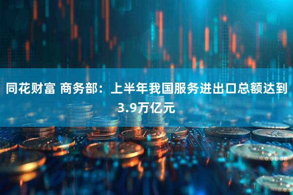 同花财富 商务部：上半年我国服务进出口总额达到3.9万亿元