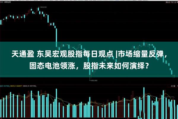 天通盈 东吴宏观股指每日观点 |市场缩量反弹，固态电池领涨，股指未来如何演绎？
